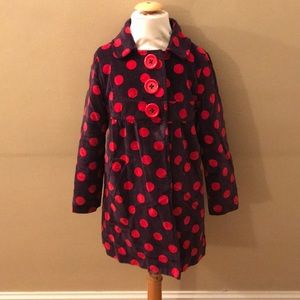 Mini Boden girls velvet coat size 5/6